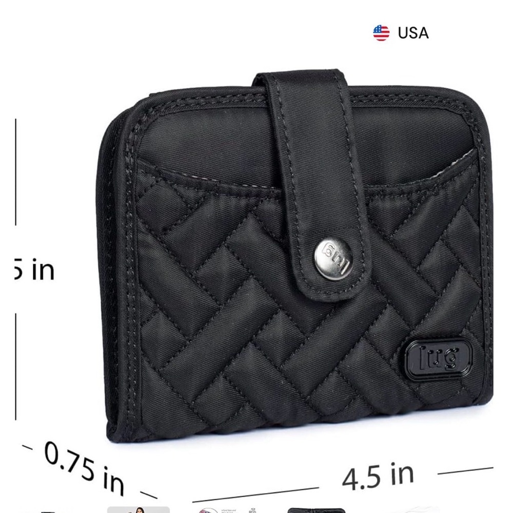 Lug Minuet Quilted Floral Snap Wallet in Wildflower design - Picture 4 of 5